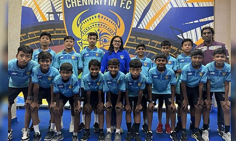 The Chennaiyin FC (U-12) side that will take part in the tournament