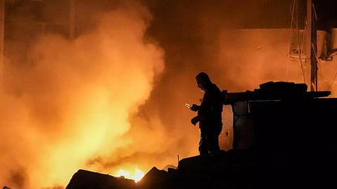 Airstrikes in central Beirut