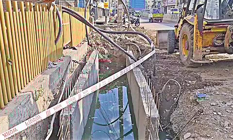 Slow pace of stormwater drain works in Sriperumbudur