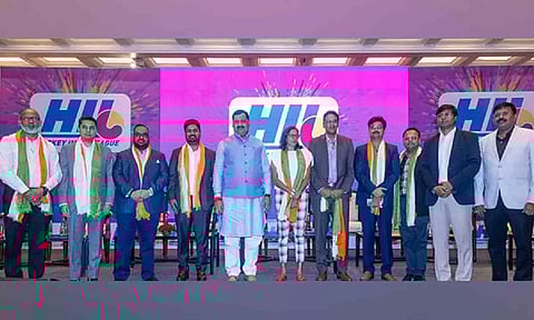 Dilip Tirkey and Bhola Nath Singh with other board members (Photo: HI)