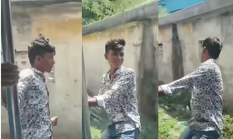 A 16-year-old boy traveled footboard in Suburban Train