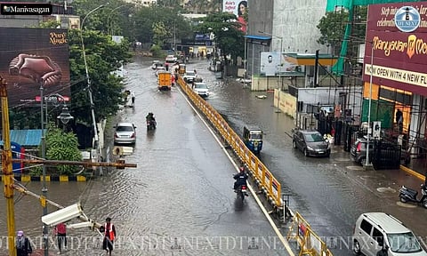 Aerial view from the flyover above Vani Mahal in T. Nagar Chennai (Manivasagan N)