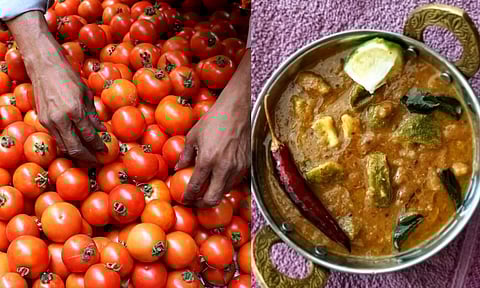 Tomato: Narthangai Kuzhambu