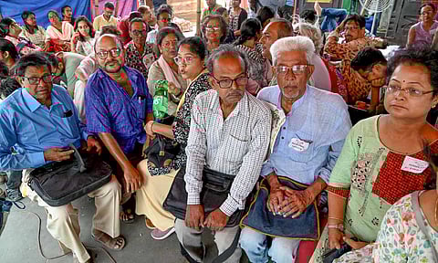 People take part in junior doctors' protest over the RG Kar Medical College and Hospital rape and murder incident (PTI)