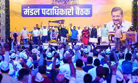 Kejriwal holds marathon AAP meet, urges party workers to redouble efforts to win all 70 seats in Delhi polls