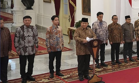 President Prabowo Subianto swore in Indonesia's largest Cabinet (AP)