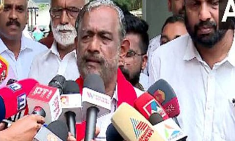 LDF candidate from Wayanad Lok Sabha constituency Satyan Mokeri (Photo/ANI)