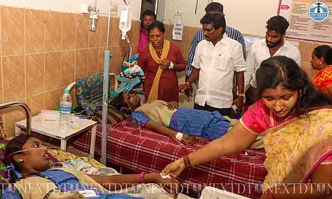 Students admitted in hospital for the treatment