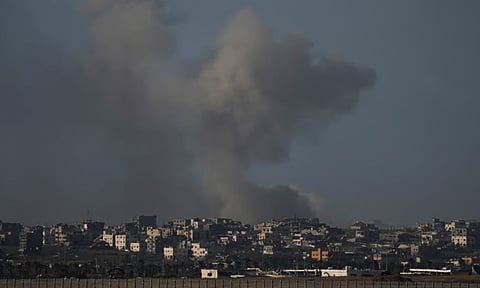 An Israeli attack on the Gaza Strip (AP)