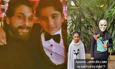 Allu Arjun with his son (IANS) 