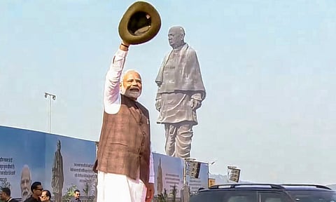 PM Modi attends the Ekta Diwas Parade at the Statue of Unity on the occasion Sardar Vallabhbhai Patel's birth anniversary (PTI)
