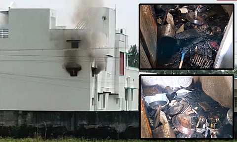 Visual from the spot (Thanthi TV)