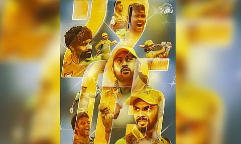 CSK retained players Ruturaj Gaikwad, Ravindra Jadeja, Matheesha Pathirana, Shivam Dube, MS Dhoni (Photo:X-@ChennaiIPL)
