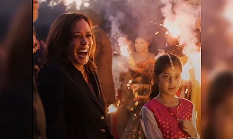 Vice President Kamala Harris celebrating Deepavali (Screengrab/X)