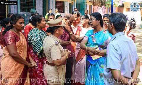 Visuals of parents outside the school (Photo: Hemanathan M)
