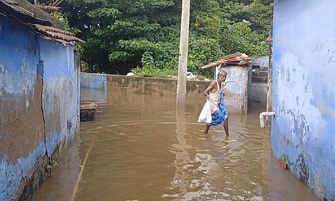 A waterlogged locality in Mettupalayam 