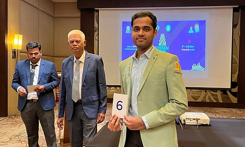 Arjun Erigaisi after the official draw