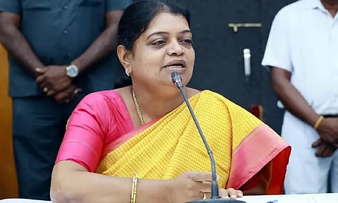 State social welfare minister Geetha Jeevan
