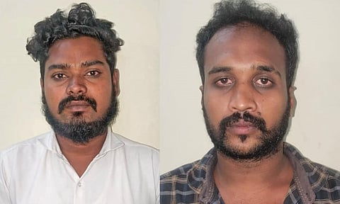 Thanjavur police on Monday arrested two persons who had assaulted a private bus conductor 