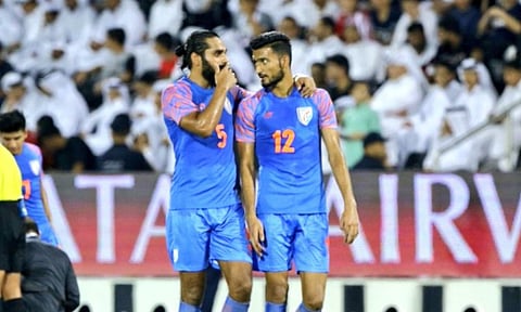 Sandesh Jhingan (left) makes a comeback