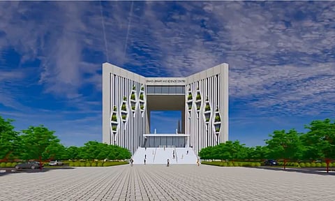 Graphical image of the Library (screengrab/X)