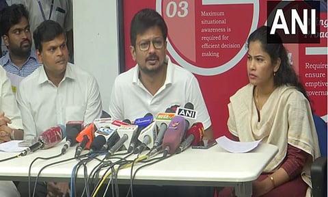 Udhayanidhi Stalin during press meet (ANI)