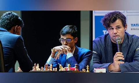 R Praggnanandhaa; Magnus Carlsen 