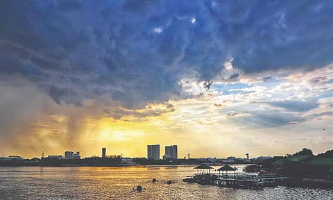 Friday evening saw an overcast sky over the East Coast Road backwaters (Photo credit: Justin George)