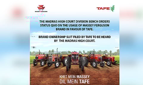 Madras High Court Orders Status Quo on the Usage of the Massey Ferguson Brand in Favour of TAFE