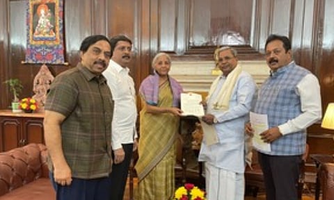 Karnataka Chief Minister Siddaramaiah met Union Minister for Finance, Nirmala Sitharaman on Thursday