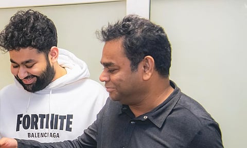 AR Ameen with his father AR Rahman (Instagram)