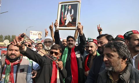 Imran Khan Supporters March Towards Islamabad (AP)