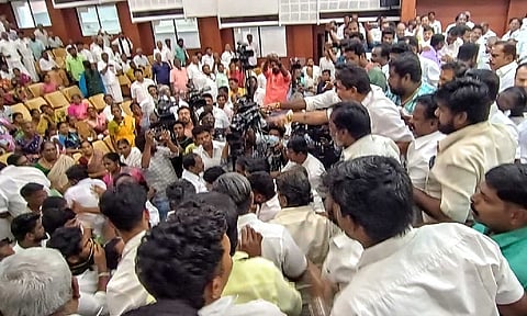 Scuffle erupts at AIADMK’s Madurai review meeting
