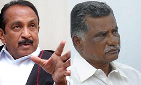 MDMK general secretary Vaiko, CPI state secretary R Mutharasan 