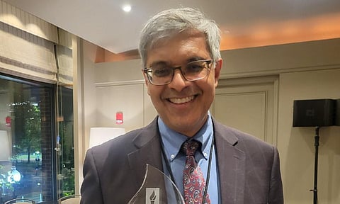 Indian-American scientist Jay Bhattacharya (X) 