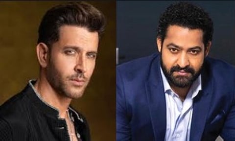 Superstars Hrithik Roshan and NTR Jr.