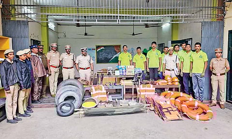 Additional Commissioner of Police (North), KS Narendiran Nayar reviews preparedness of the police rescue teams on Friday