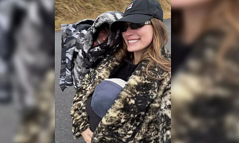 Hailey Bieber with hubby Justin, baby Jack Blues