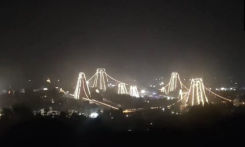 Visuals from Arulmigu Arunachaleswarar temple (ANI)