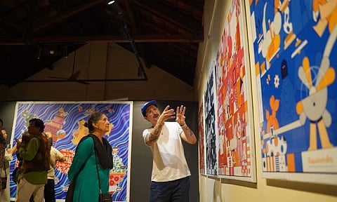 French artist Aurélien Jeanney at his Looki Look exhibition