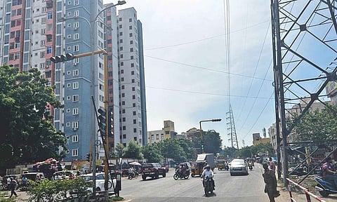 Entry point of Tamil Nadu Housing Board where the Nadamuni Metro station is being planned