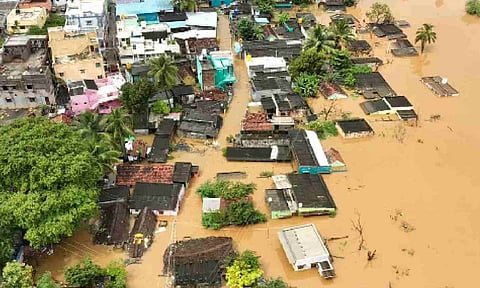 Floods in Villupuram area aftermath of Cyclone Fengal