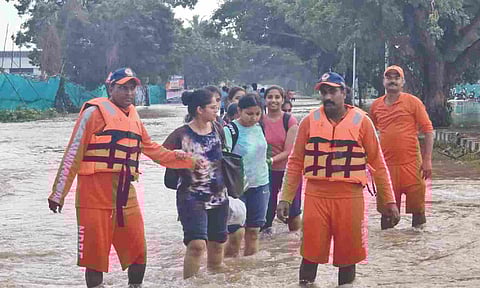 NDRF personnel rescuing the flood-affected (FILE)