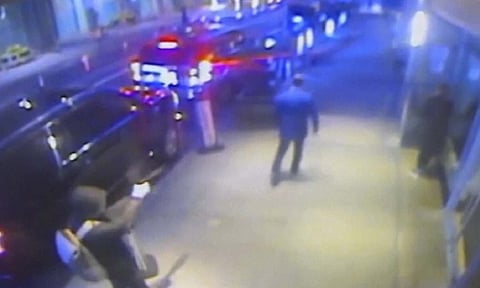 This still image from surveillance video (AP)