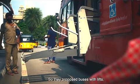 Screengrab from the short film