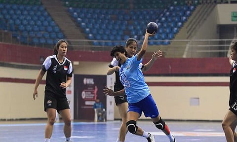 Indian handball team in action (ANI)