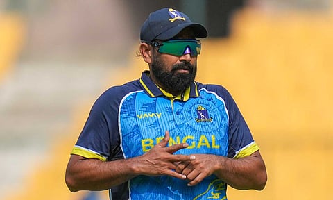 Bengal's Mohammed Shami during the Syed Mushtaq Ali Trophy preliminary quarter-final match between Bengal and Chandigarh in Bengaluru (PTI)