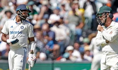 Mohammed Siraj and Travis Head 