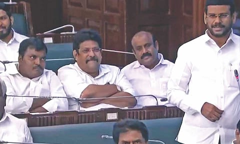 Manapparai MLA Abdul Samad in the Assembly