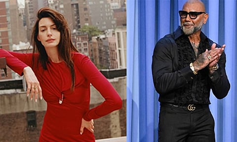 Anne Hathaway and Dave Bautista (Photo: Instagram)